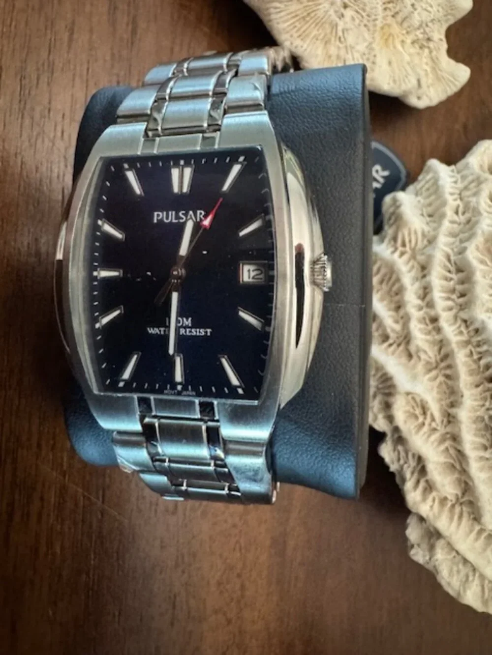 Pulsar Men's Stainless Steel Black Dial Watch